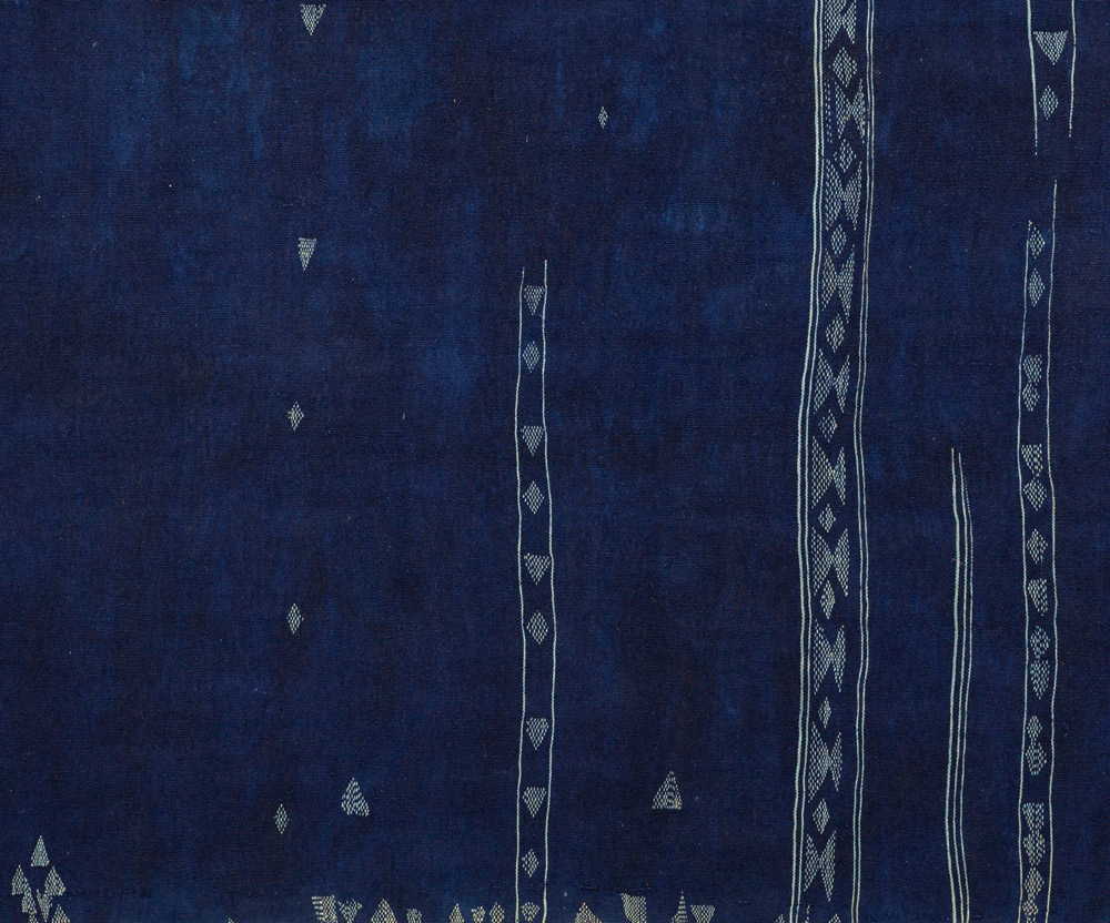 Indigo bakhnoug textile (detail), Tunisian Libyan border region, North Africa, Renate Anna Menzel Collection, copyright menzel.collection