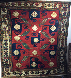 Kazak Pinwheel rug, circa 1850-1860, Yoruk Rug Gallery