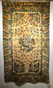 Chinese silk rug with metal thread, 19th century, Robert Mosby