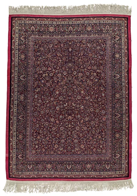saber-mashad-carpet-northeast-persia-second-quarter-20th-century-with-inscription-saber-425-x-321cm-abdi-roubeni-collection