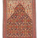 Senneh prayer kilim, Persia, mid 19th century, 5ft. 3in. x 3ft. 11in.. Lot 192, Austrian Auction Company, 19th November, estimate: € 25.000 – 35.000