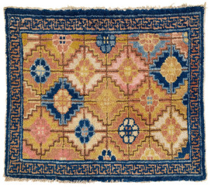 Ningxia Seat Cover, West China, first quarter 18th century. Rippon Boswell, Wiesbaden, 3 December, lot 122, 74 x 65 cm, estimate €3,000.00