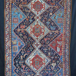 Qashqa'i rug with stylised creatures, 19th century. Brian MacDonald