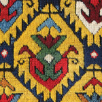 South Caucasian long rug (detail), c. 1850. James Cohen