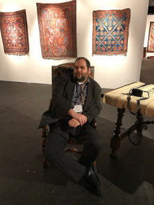 Ben Benayan who helped Peter Pap catalogue and mount his exhibition Artful Weavings at The Tribal & Textile Art Show
