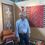 George Postrozny of Tahoe Rugs exhibited Native American weavings
