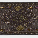 Phulkari, Early 20th century. Artist/maker unknown, Punjabi. Handspun cotton plain weave (khaddar) with silk and cotton embroidery in darning, running, herringbone, and double running stitches, 8 feet 6 1/2 inches × 47 1/2 inches (260.4 × 120.7 cm). The Jill and Sheldon Bonovitz Phulkari Collection.