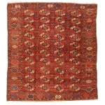 Tekke Main Carpet, Turkmenistan, mid-19th century. 220 x 200 cm (7ft. 3in. x 6ft. 7in.). Austrian Auctions, Vienna, 22 April, Lot: 43, Estimate: € 12.000 – 16.000