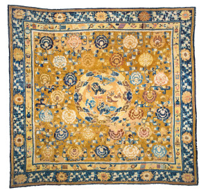 Lot 311, China carpet, circa 1830/1850; overall repiling. Wannenes, 25 May, Opencare, Milan, Estimate € 1,800 - 2,800