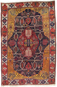 A Large Inscribed Bakhtiari Carpet