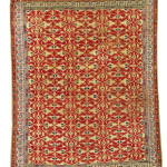 Lot 122, Ushak Lotto arabesque carpet, 16th century, est. £30-40,000, sold for £81,250 ($106,830), Alexander collection, Sotheby’s London, Rugs and Carpets, 7 November 2017