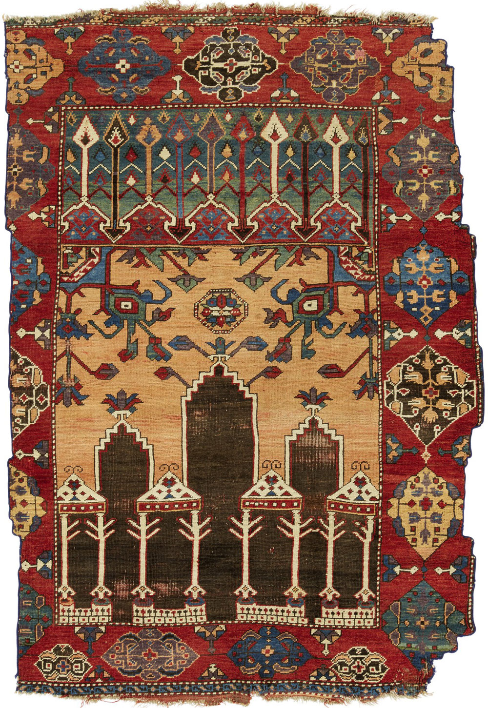 Lot-29_Konya-column-rug-(fragmentary)