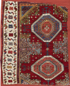 Lot-7, West-Anatolian-rug-fragment, 17th century, est. £7,000-9,000, sold for £23,750 ($31,225). Sotheby’s London, Rugs and Carpets, 7 November 2017