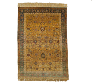 Lot 84, an unsigned silk and metal thread Kum Kapı carpet, Turkey 20th century (est. £80-120,000), sold for £175,000 ($230,090). Sotheby’s London, Rugs and Carpets, 7 November 2017