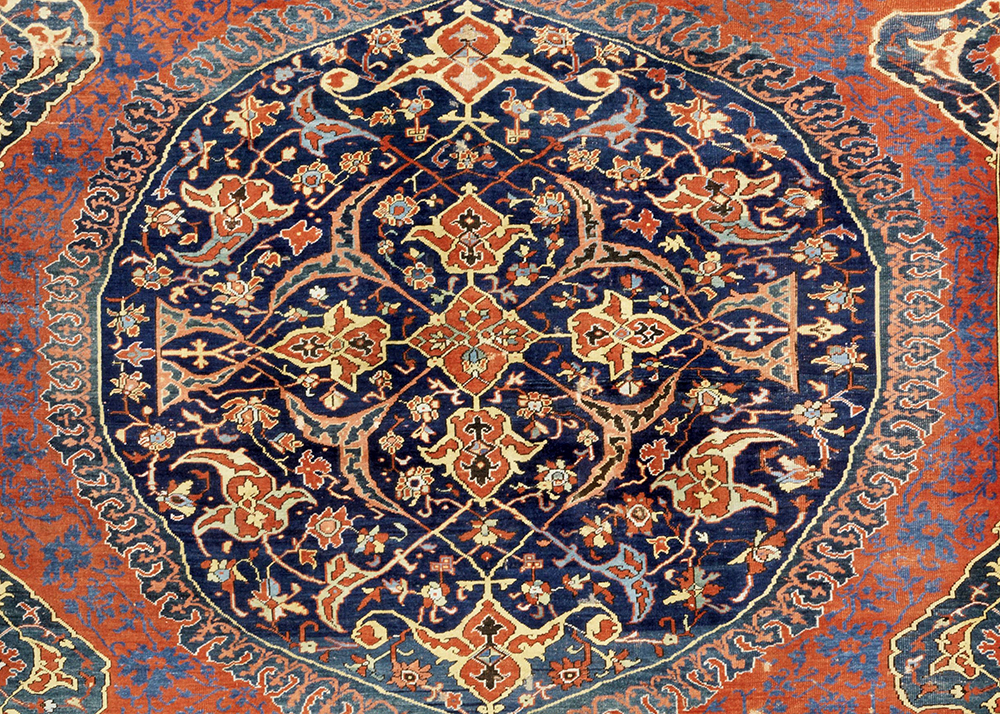 Lot95, an exceptional early 16th-century Ushak Medallion Carpet West Anatolia. Sold for: £181,250 ($253,210)