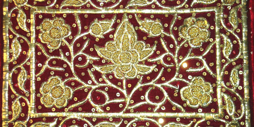 Detail of Malay Gold Thread Embroidery